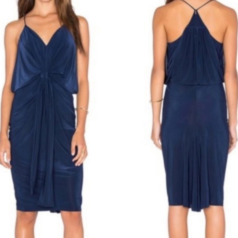 Misa Los Angeles domino dress. Navy dress